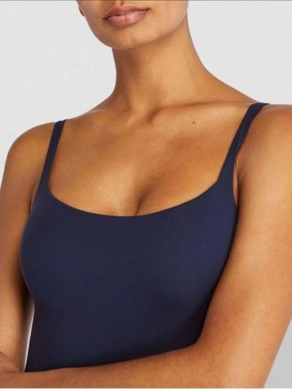 SKIMs Square neck Bodysuit- Navy